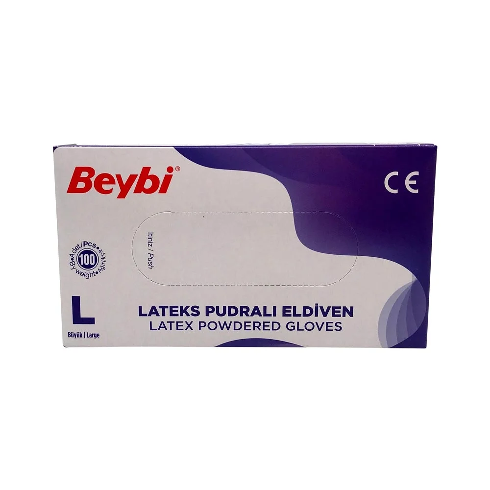 Beybi Eldiven Pudralı Large 100 Adet