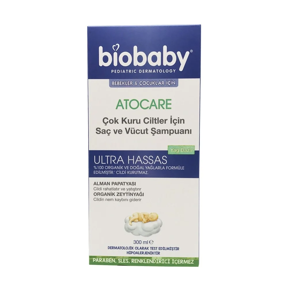 Biobaby Kuru ve Atopik Ciltler İçin Şampuan 300 ml