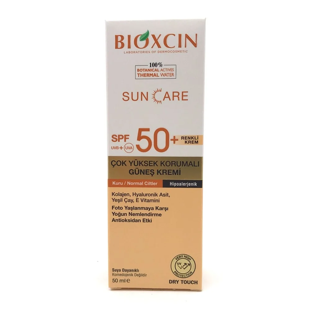 Bioxcin Sun Care Güneş Krem Renkli Yüksek Korumalı Kuru  Normal Ciltler İçin SPF50+ 50 ml