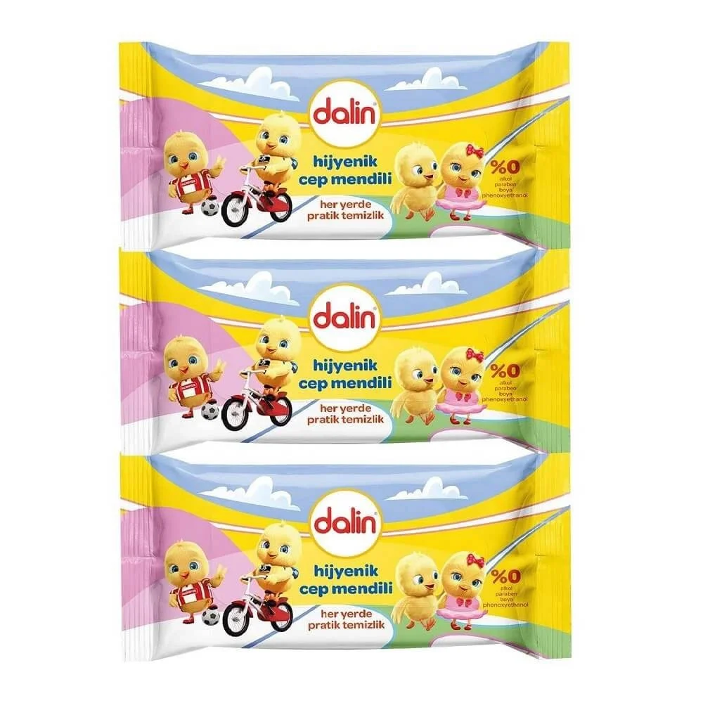 Dalin Hijyenik Islak Cep Mendil 3lü 15 Yaprak