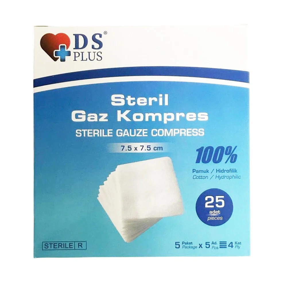 Ds Plus Steril Gaz Kompres 7,5x7,5 cm 25li