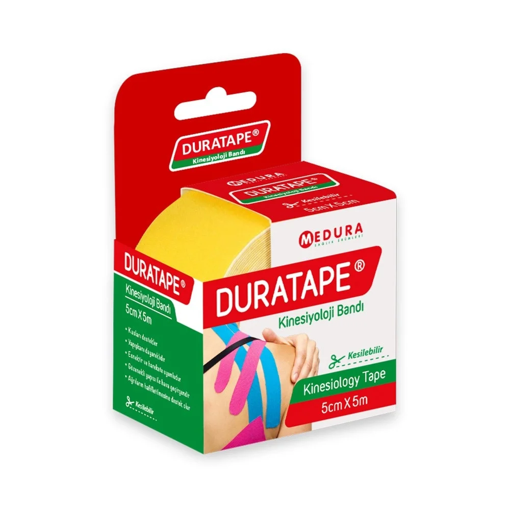 Duratape Kinesiyoloji Bandı Sarı 5 cm x 5 m