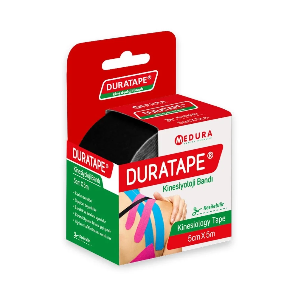 Duratape Kinesiyoloji Bandı Siyah 5 cm x 5 m