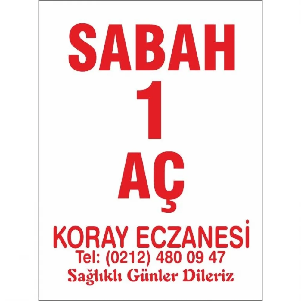 Eczane Etiketi Kod1 Beyaz