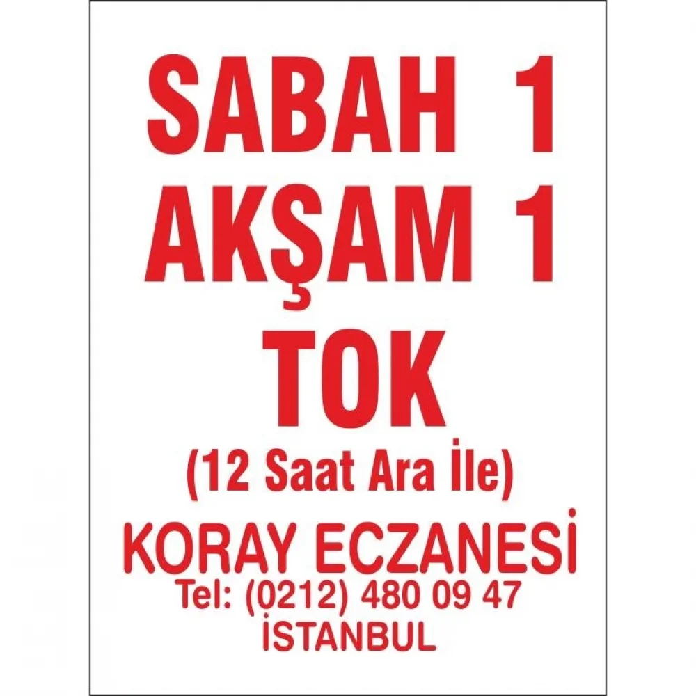 Eczane Etiketi Kod2 Beyaz