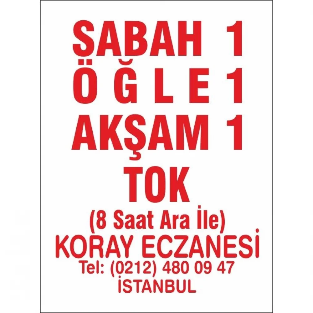 Eczane Etiketi Kod3 Beyaz