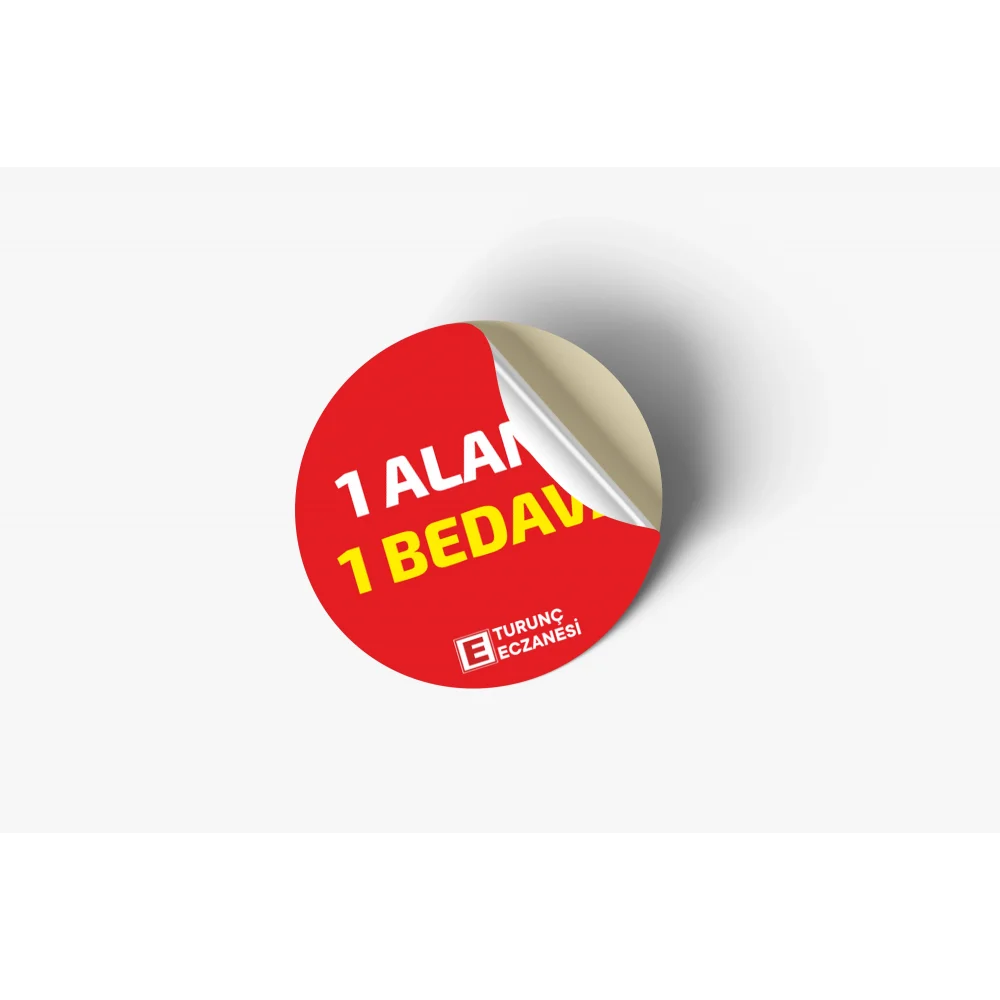 Eczanenize Özel 100 adet 4x4cm 1 Alana 1 Bedava Etiketi