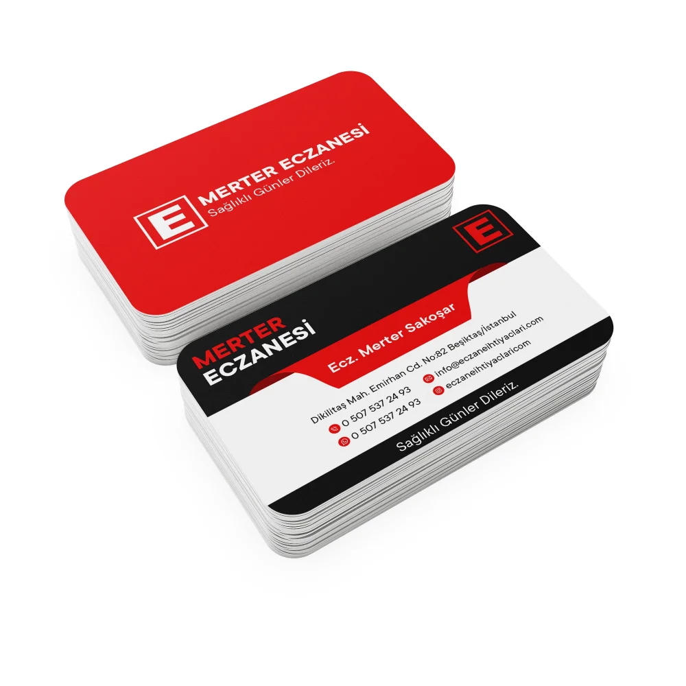 Kalın Gramajlı Eczane Kartvizit No:103 1000 Adet