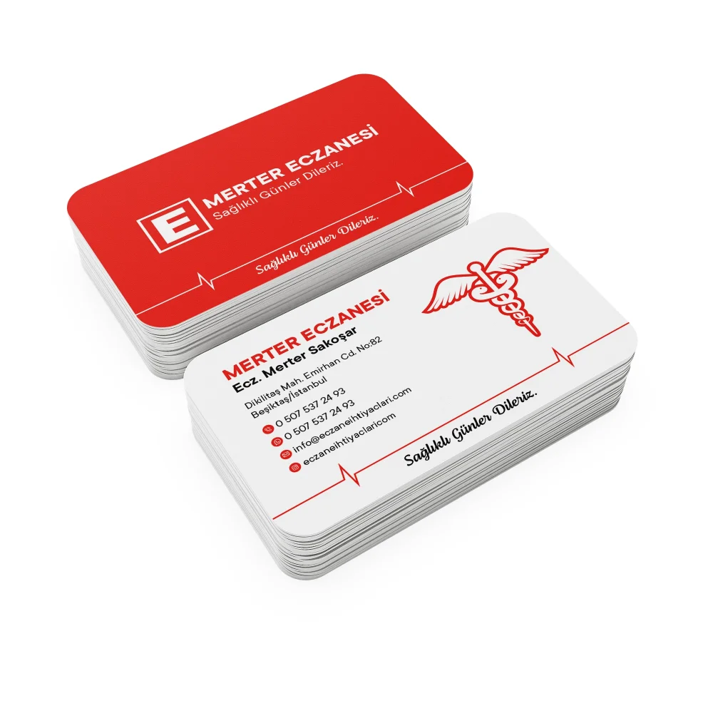 Kalın Gramajlı Eczane Kartvizit No:105 1000 Adet