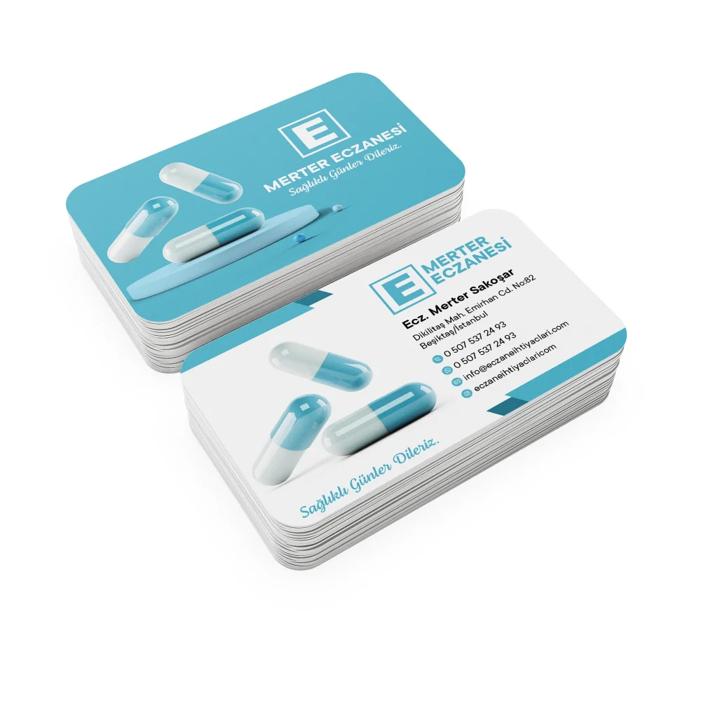 Kalın Gramajlı Eczane Kartvizit No:110 1000 Adet