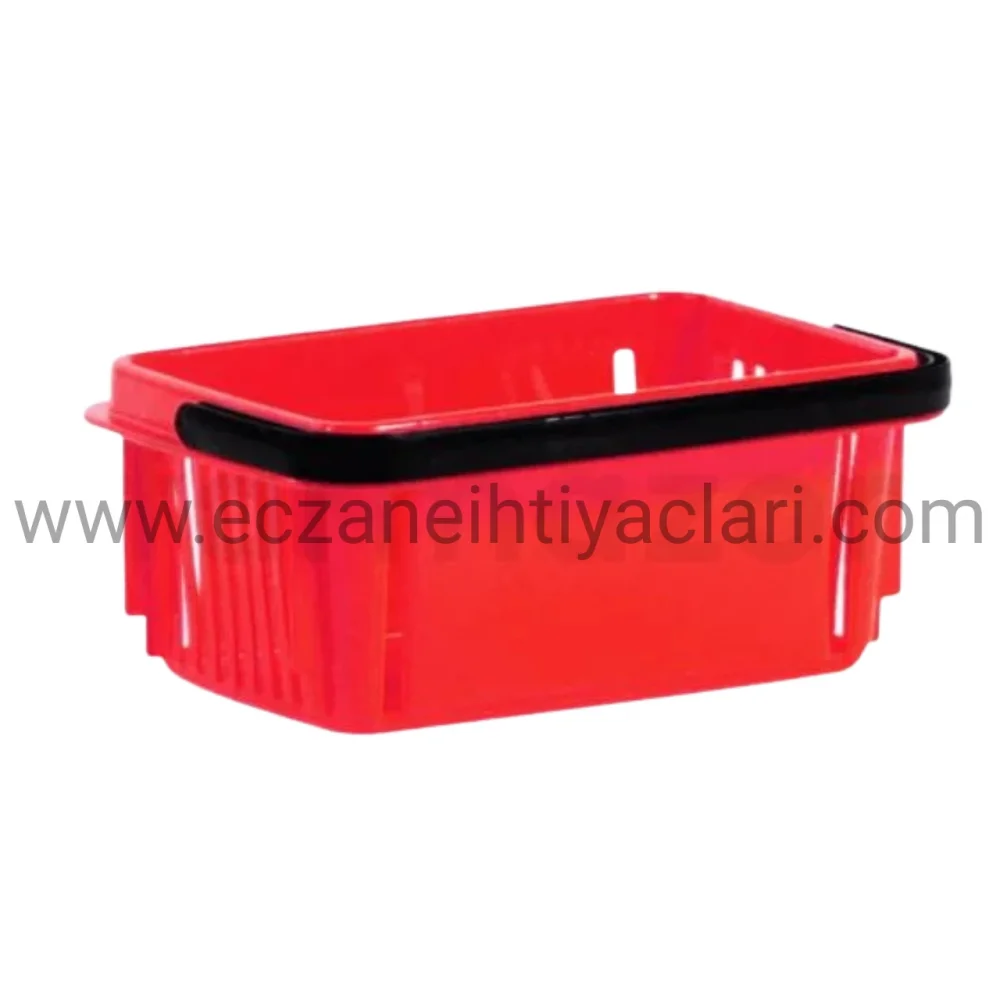 Kırmızı Küçük Eczane Alışveriş Sepeti - 7LT 5 Adet