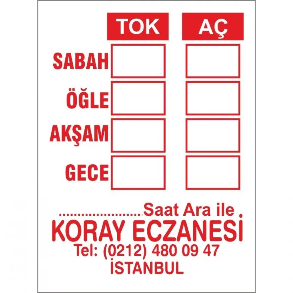 Kod8 Eczane Doz Etiketi