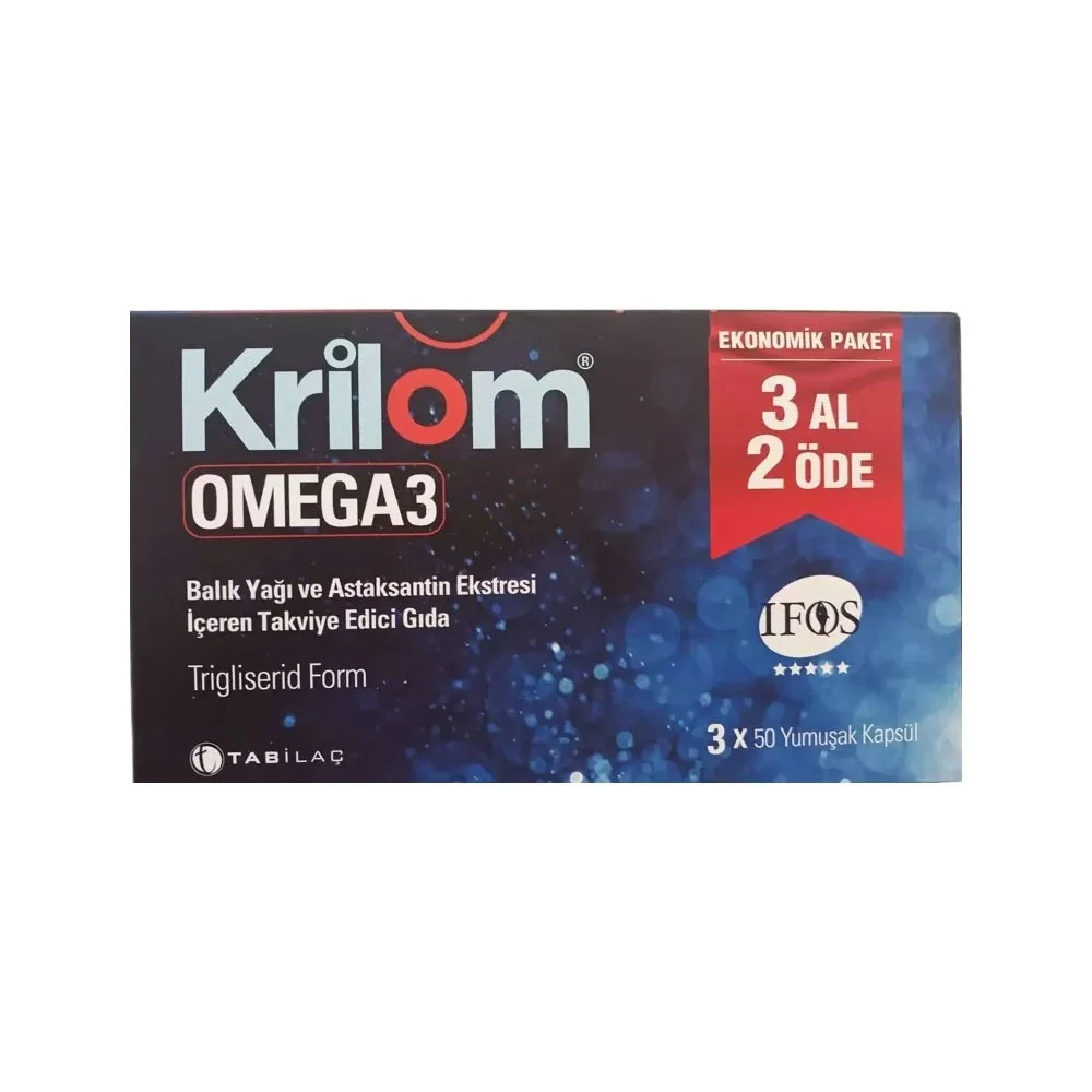 Krilom Omega-3 50 Yumuşak Kapsül - 3 Al 2 Öde