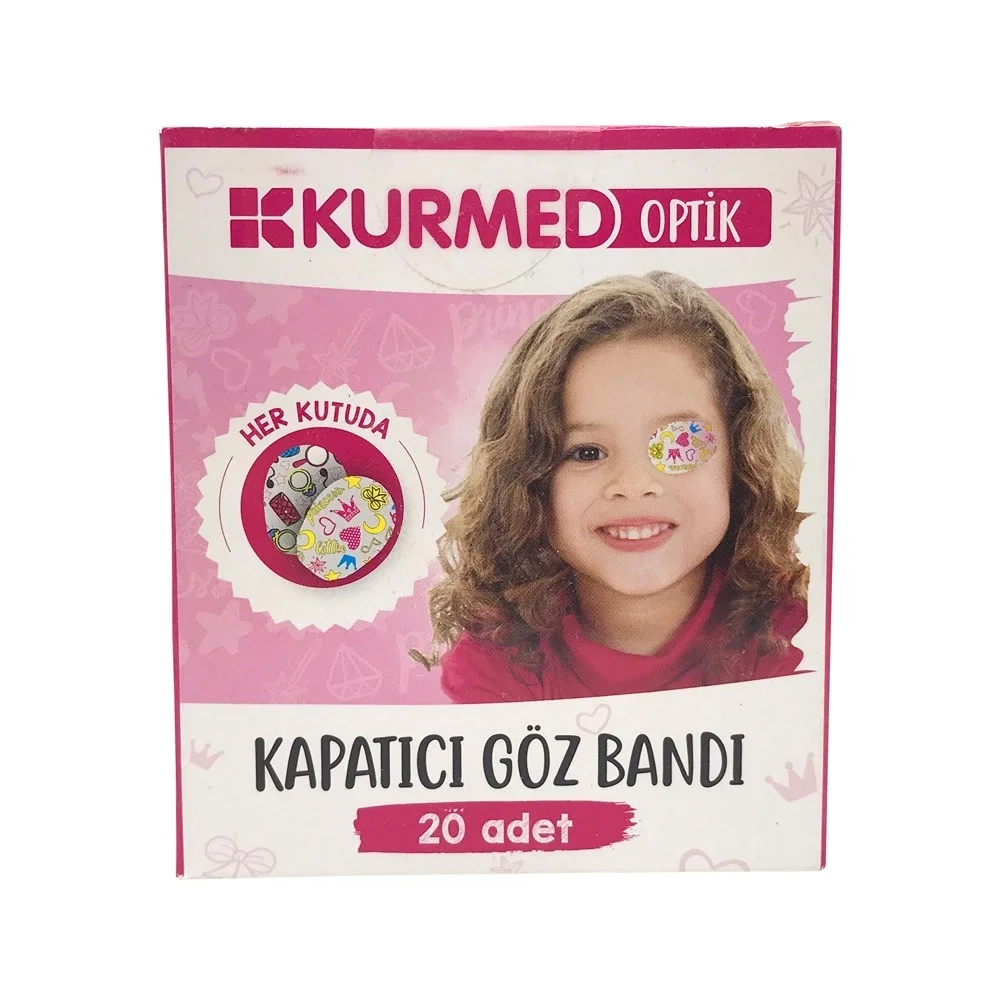 Kurmed Optik Çocuk Göz Pedi Kız 20 Adet