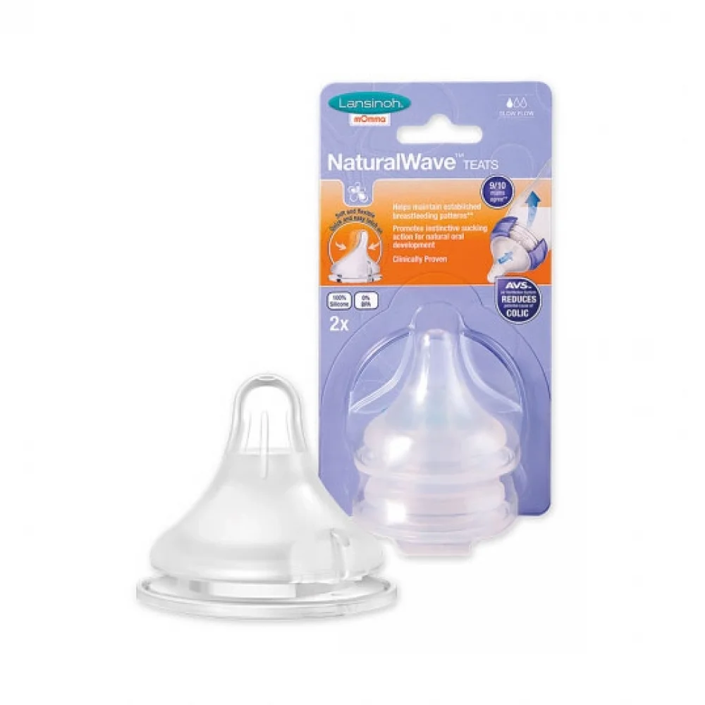 Lansinoh Natural Wave Biberon Emziği Yavaş Akışlı