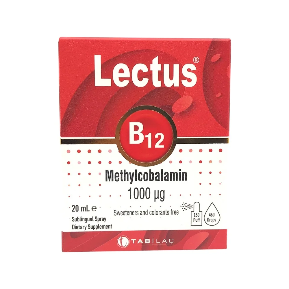 Lectus Metilkobalamin B12 Dilaltı Sprey 20 ml