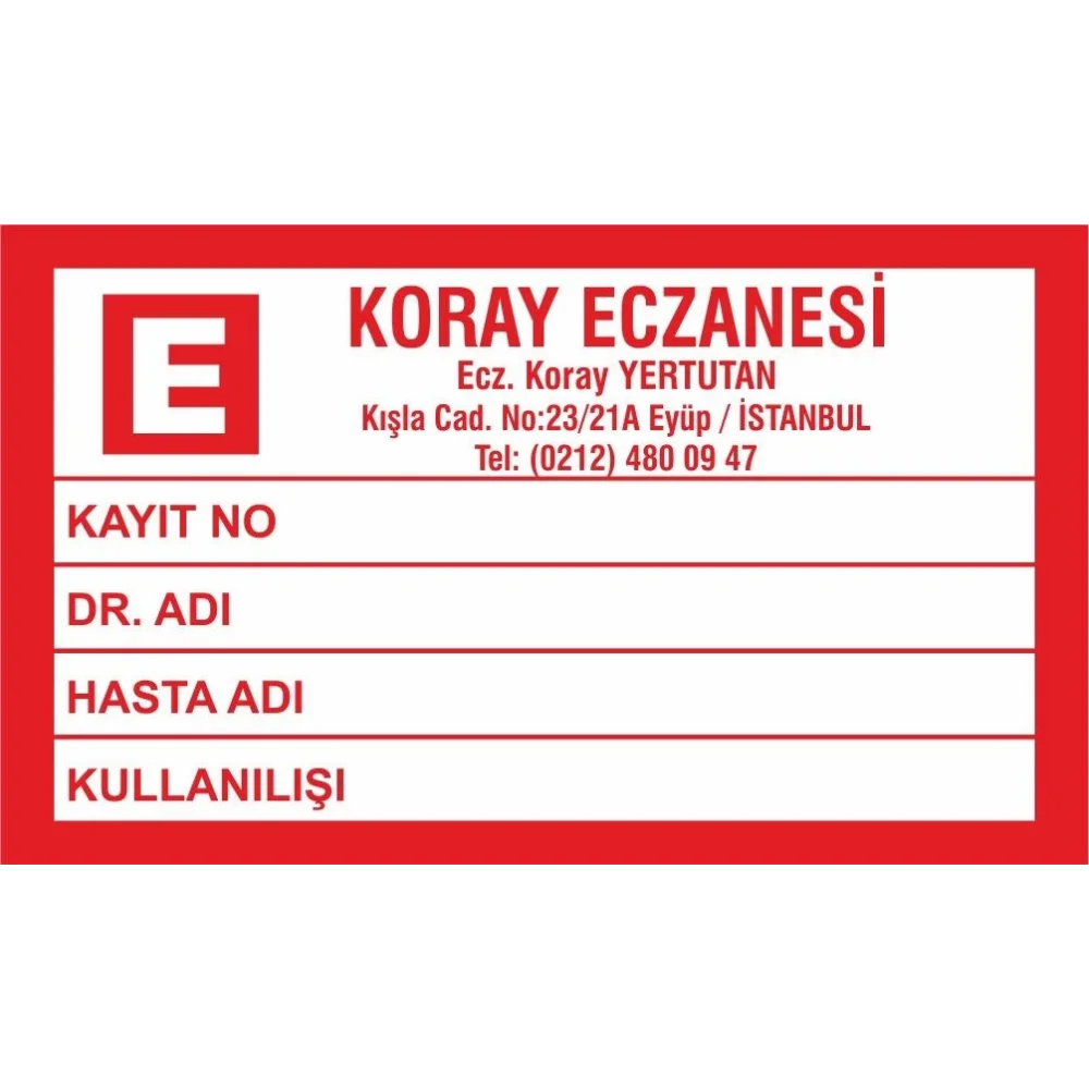Majistral İlaç Etiketi Kod1