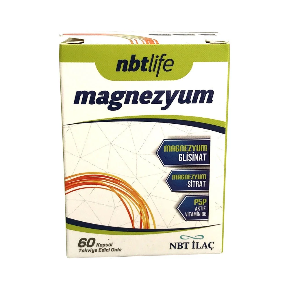 NBT Life Magnezyum Bisglisinat ve Sitrat 60 Kapsül