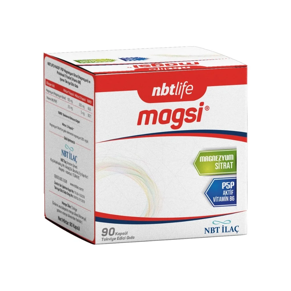 NBT Life Magsi P5P Vitamin B6 90 Kapsül