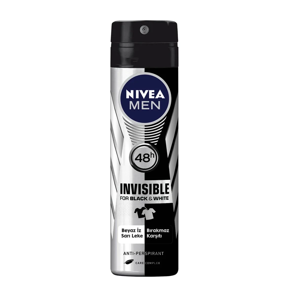 Nivea Invisible For Black  White Orijinal Deodorant For Men 150 ml