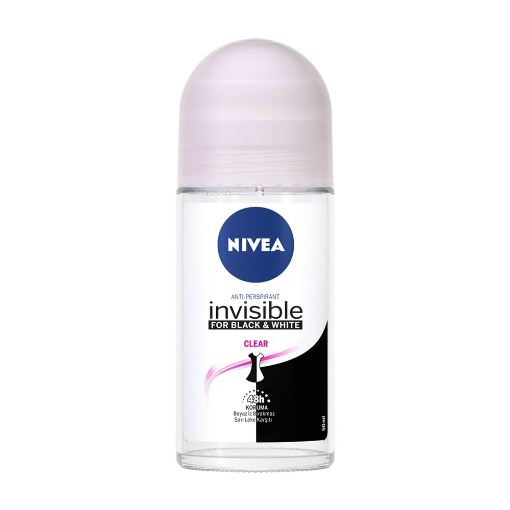 Nivea Invisible For Black  White Roll-On Clear 50 ml