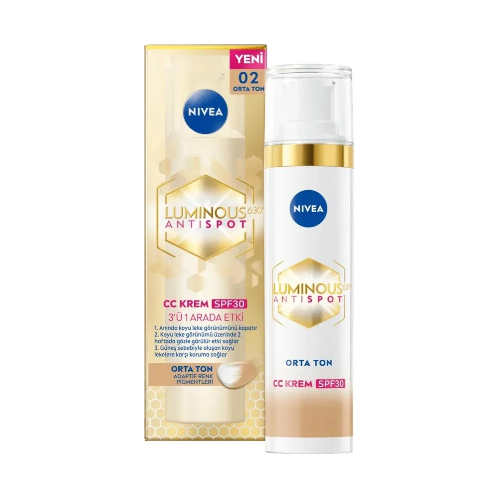 Nivea Luminous Leke Karşıtı CC Krem Orta Ton 40 ml