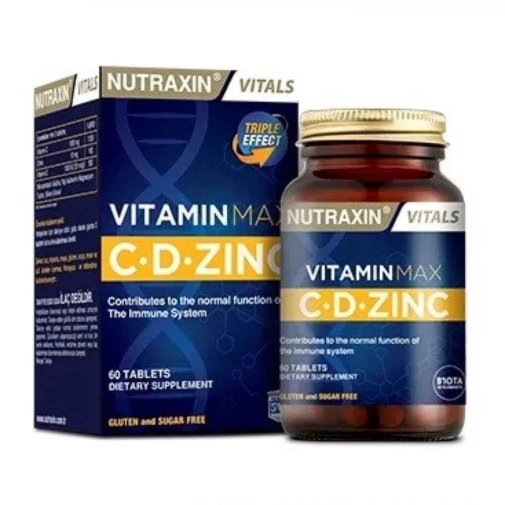 Nutraxin Vitamin Max C + D Zinc 60 Tablet