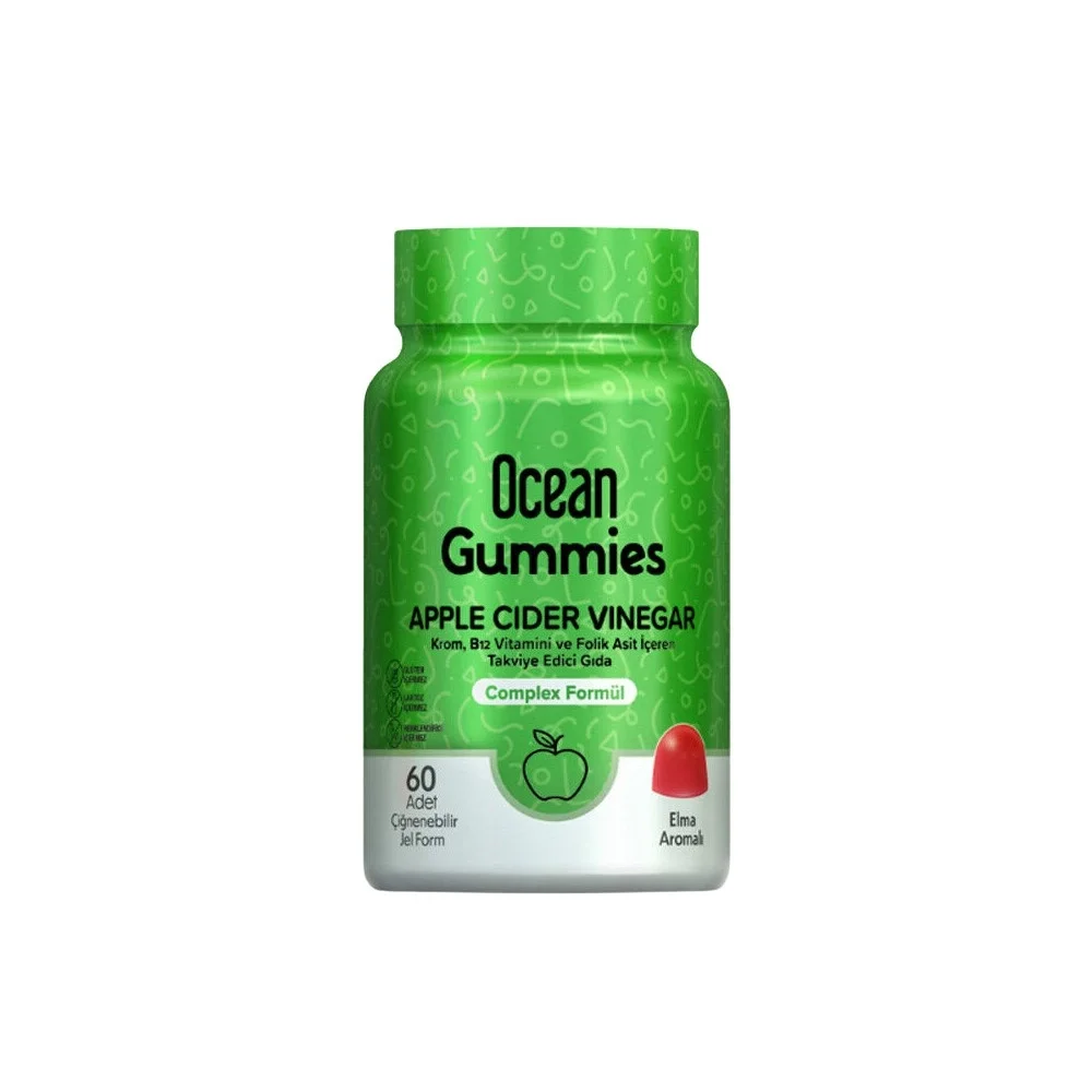 Ocean Gummies Apple Cider Vinegar 60 Çiğneme Form