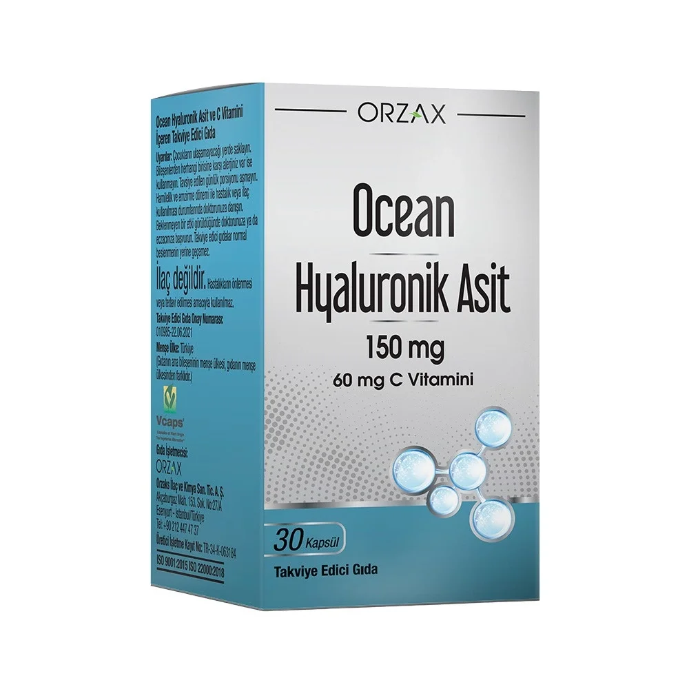 Ocean Hyaluronik Asit 150 mg 30 Kapsül