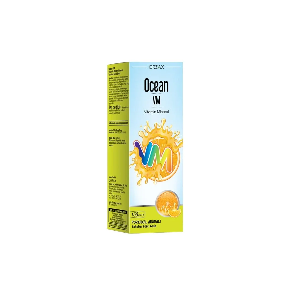 Ocean Vitamin Mineral VM Şurup Portakal Konsantreli 150 ml