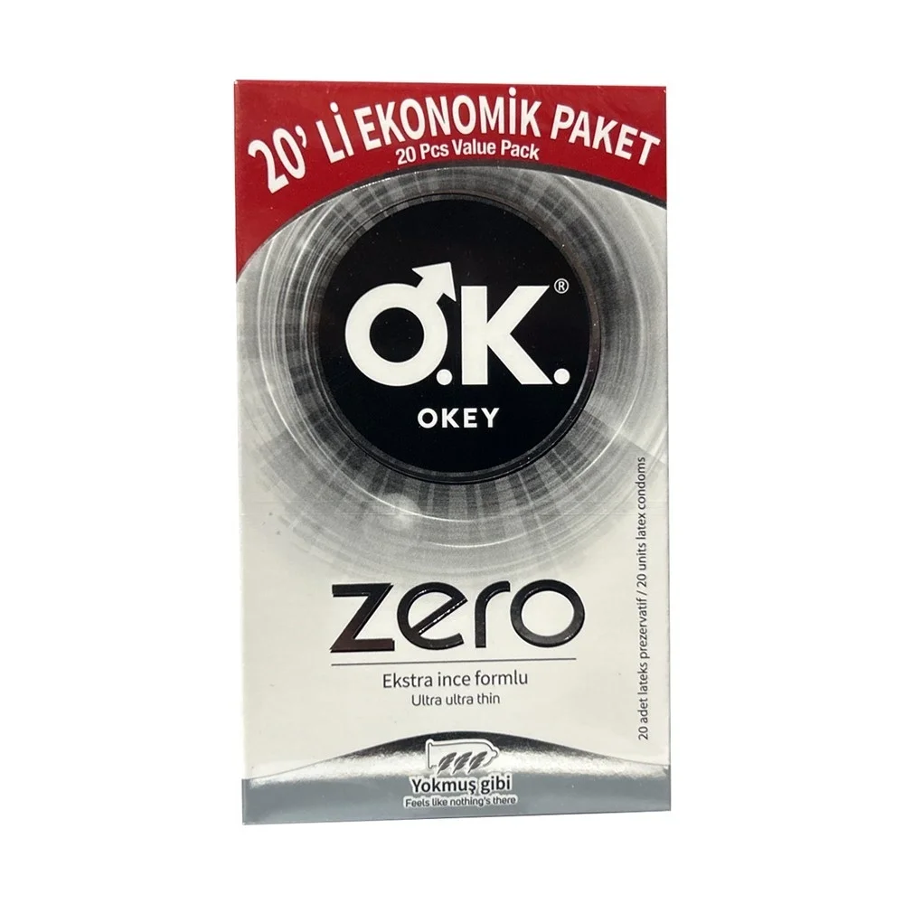 Okey Prezervatif Zero Ekstra İnce Formlu 20li