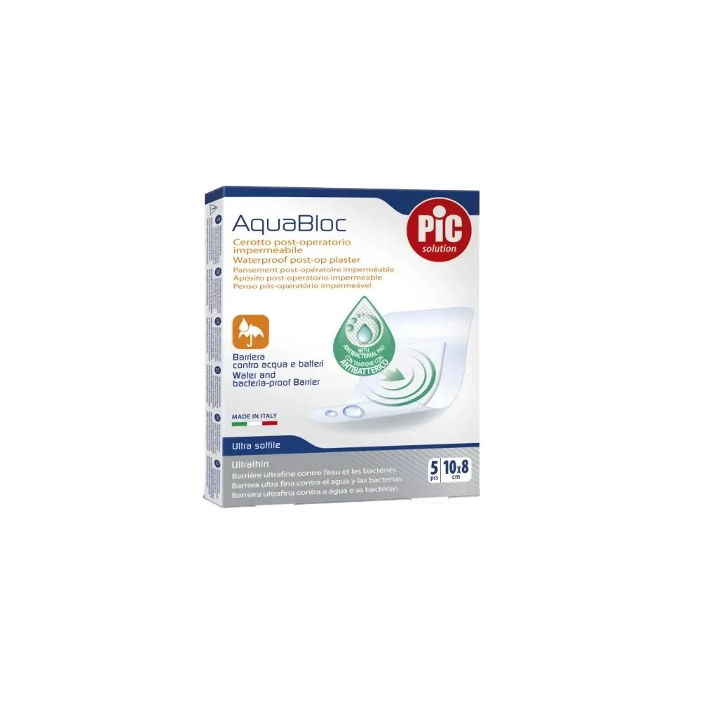 Pic Aquabloc Su Geçirmez Pedli Antibakteriyel Film Yara Örtüsü 8 cm x 10 cm 5li
