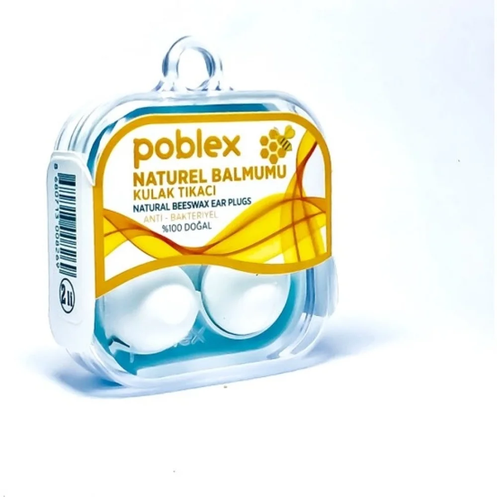 Poblex Naturel Balmumu Kulak Tikaci 2li
