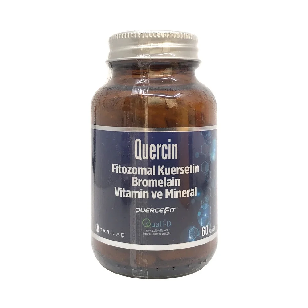 Quercin Fitozomal Kuersetin Bromelain Vitamin ve Mineral 60 Kapsül