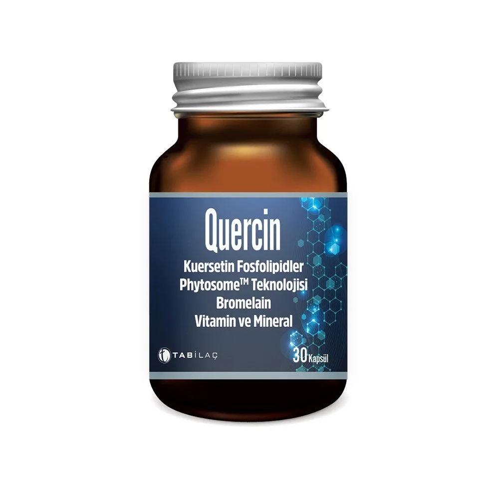 Quercin Kuersetin Fosfolipitler Bromelain Vitamin ve Mineral 30 Kapsül