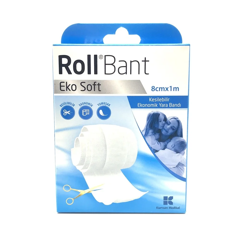 Rollbant Eko Soft Kesilebilir Ekonomik Yara Bandı 8 cm x 1 mt