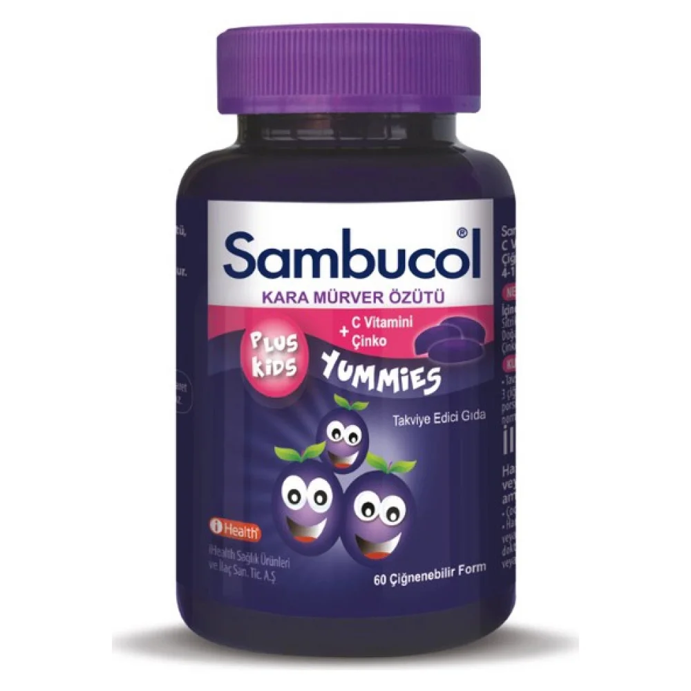 Sambucol Plus Kids Yummies 60 Çigneme Tableti