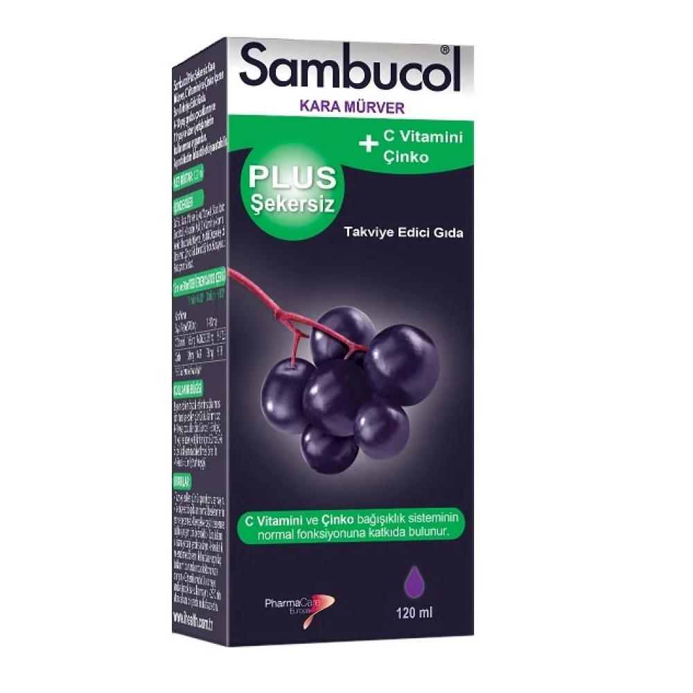 Sambucol Plus Sekersiz Takviye Edici Gida 120 ml