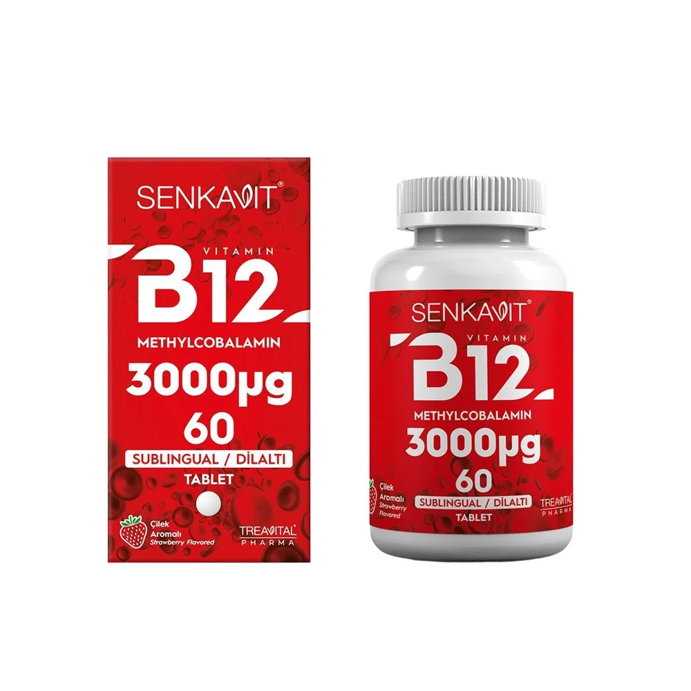 Senkavit B12 3000 mcg Dil Altı Sublingual 60 Tablet