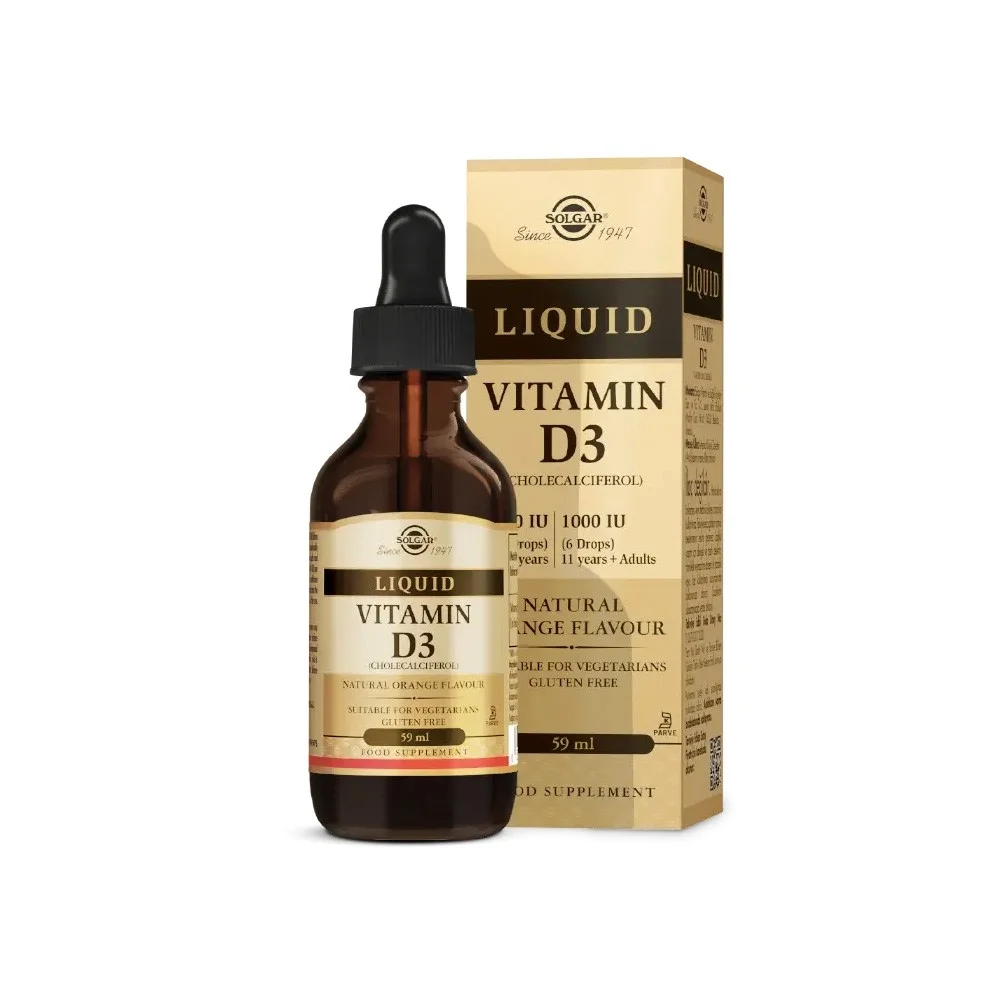 Solgar Sıvı Vitamin D3 1000 IU Takviye Edici Gıda 59 ml