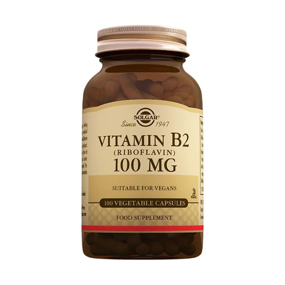 Solgar Vitamin B2 (Riboflavin) 100 mg 100 Kapsül