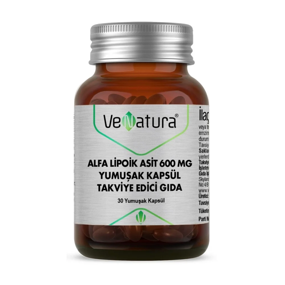 Venatura Alfa Lipoik Asit 600 Mg 30 Yumuşak Kapsül