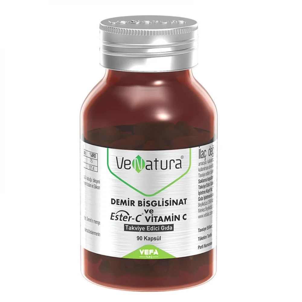 Venatura Demir Bisgilisinat Vitamin C 90 Kapsül