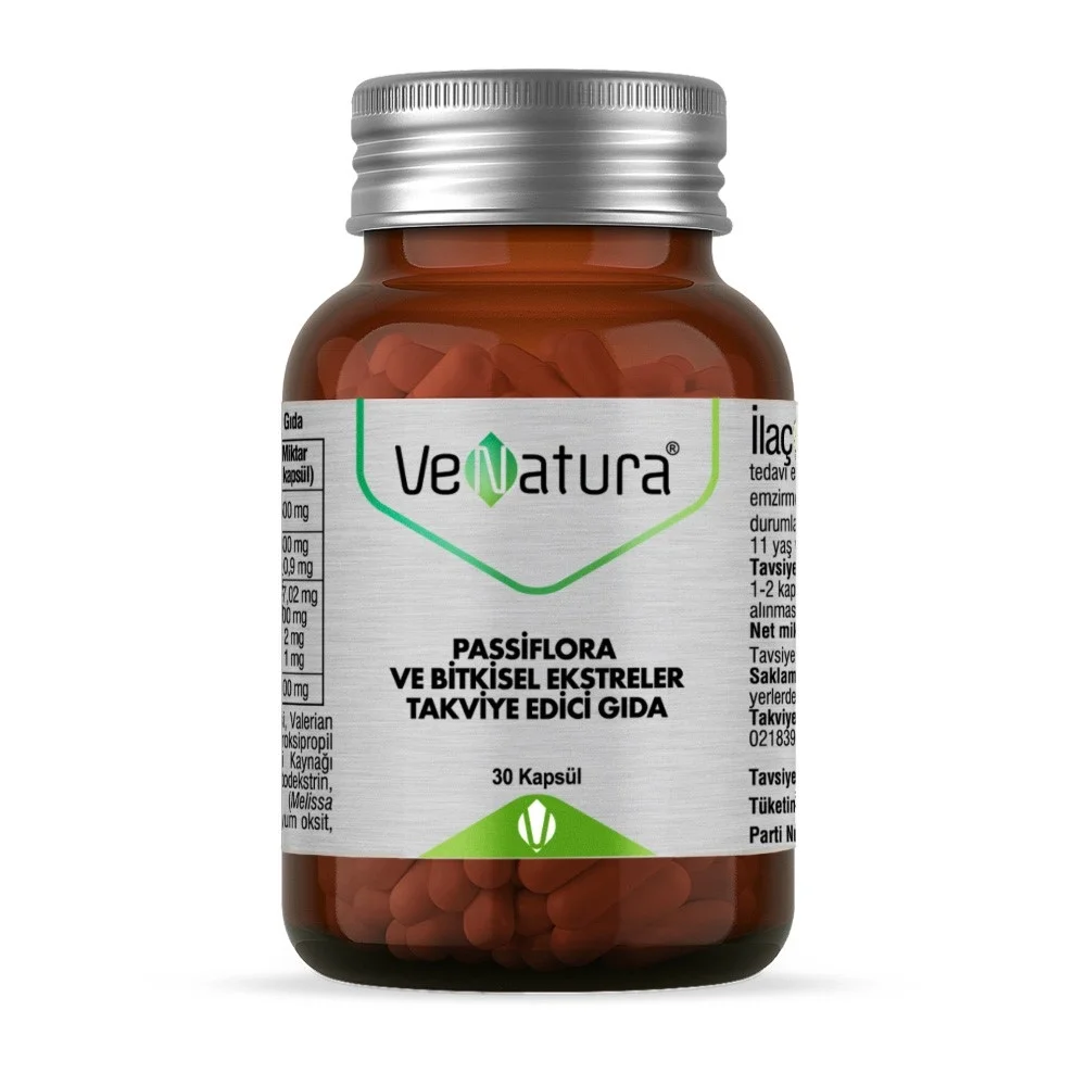 Venatura Passiflora ve Bitkisel Ekstreler 30 Kapsül