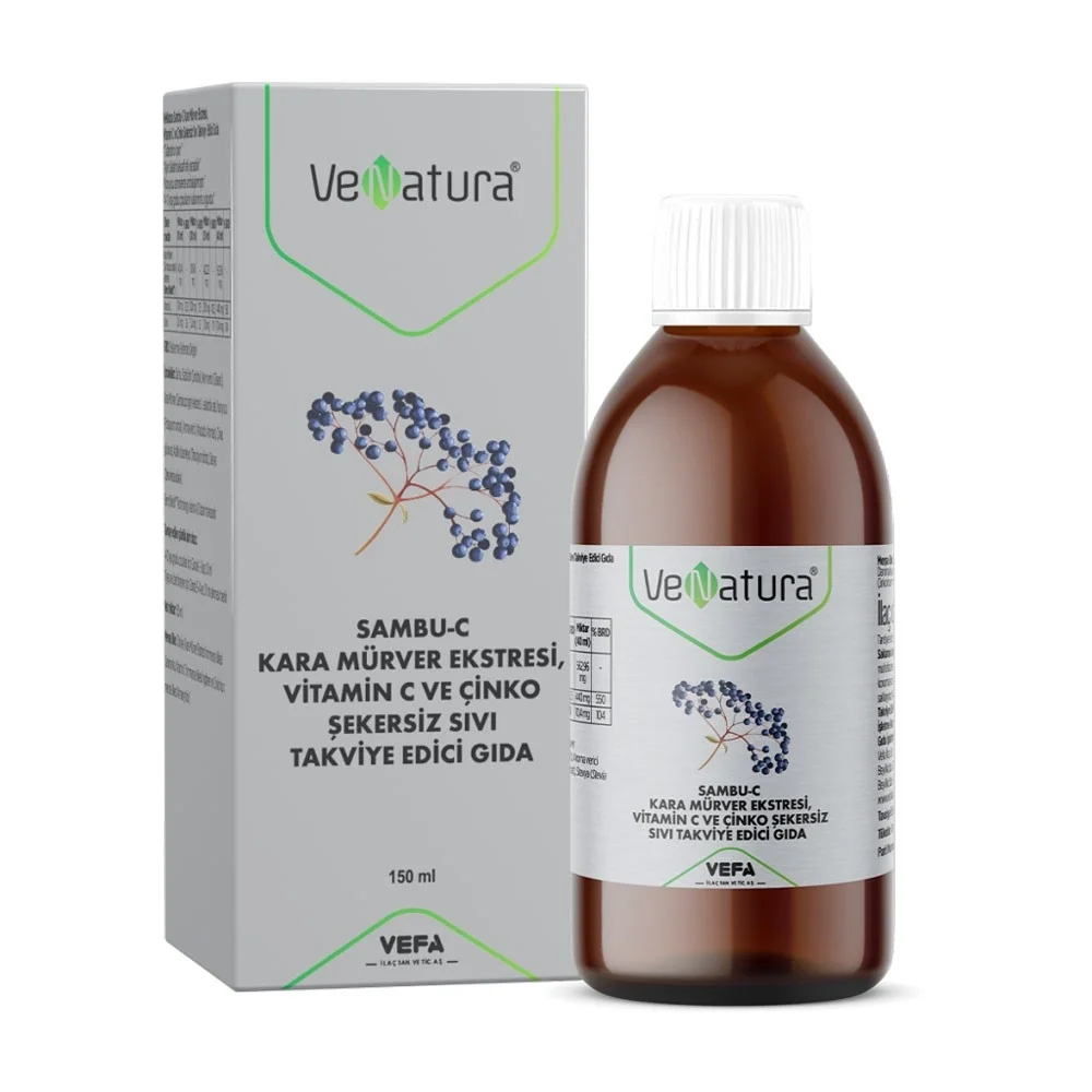 Venatura Sambu-C Karamürver Vitamin C ve Çinko İçerikli Solüsyon 150 ml
