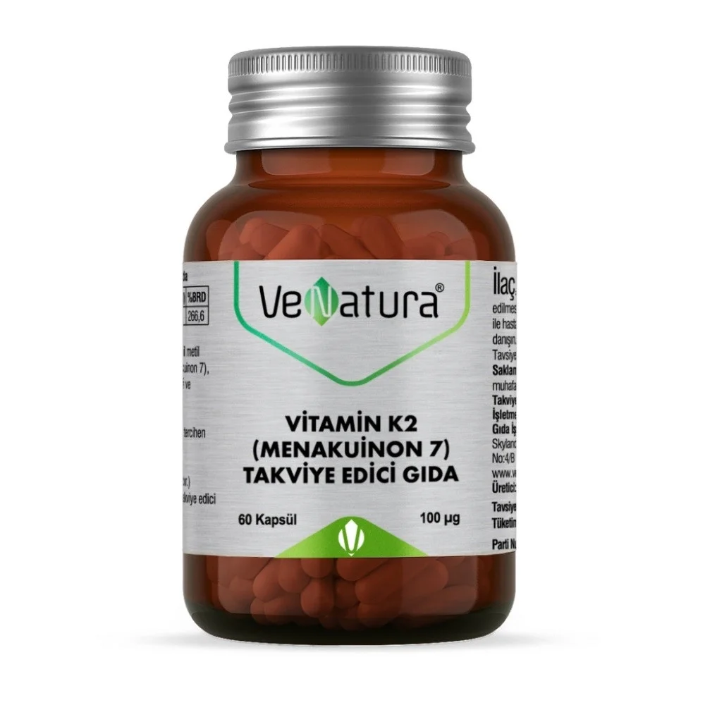 Venatura Vitamin K2 Menakuinon 7 Takviye Edici Gıda 60 Kapsül