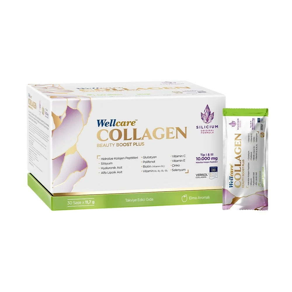 Wellcare Collagen Beauty Boost Plus 10.000 mg Elma Aromalı 30 Saşe
