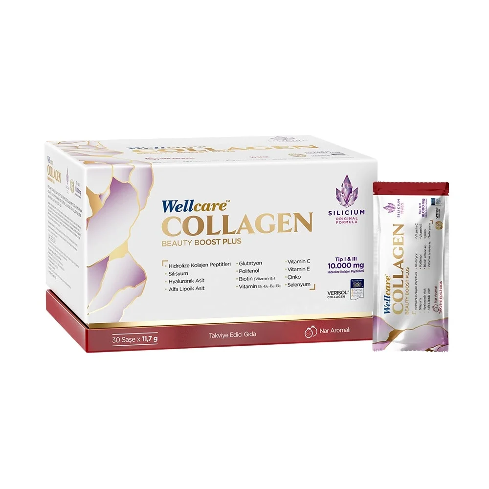Wellcare Collagen Beauty Boost Plus 10.000 mg Nar Aromalı 30 Saşe