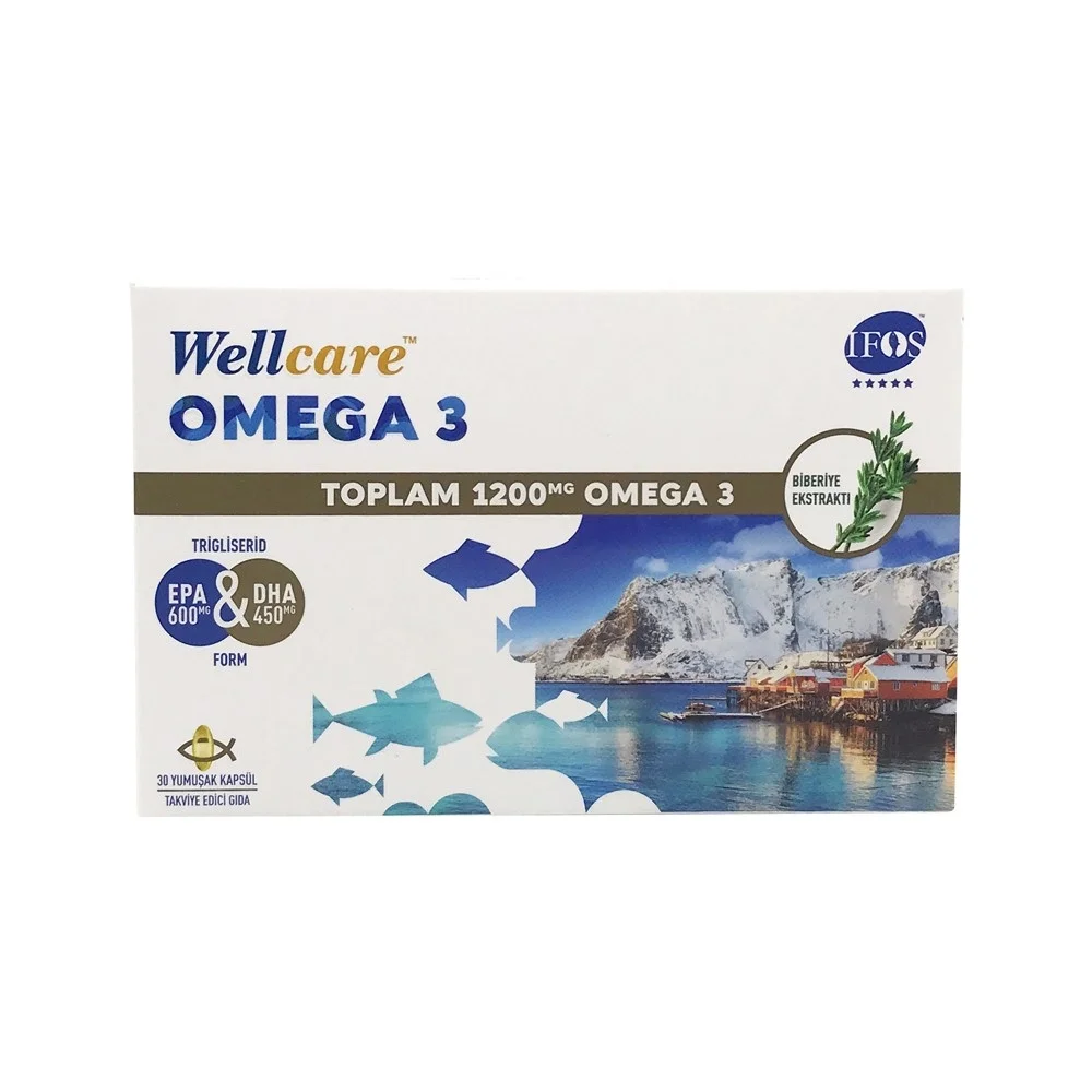 Wellcare Omega 3 Balık Yağı 1200 mg 30 Kapsül