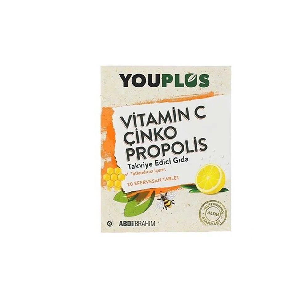 Youplus Vitamin C Çinko Propolis 20 Efervesan Tablet